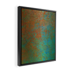 Vintage Teal and Copper Rust Framed Canvas Print Gallery Image 2