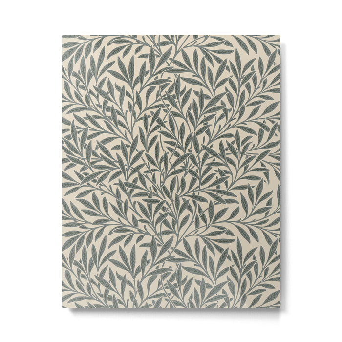 Vintage, Willow Leaf, William Morris, Green and Cream Metal Print Gallery Image 1