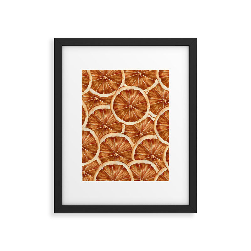 Watercolor, Festive Oranges Framed Art Print Gallery Image 6