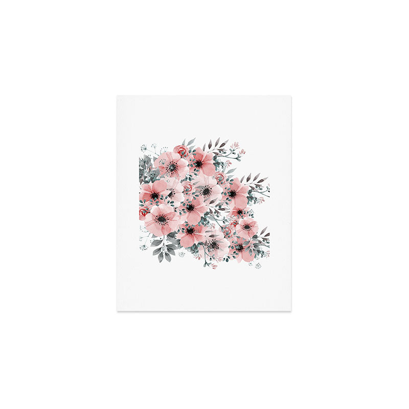 Watercolor Flower, Blush Pink and Gray, Floral Prints Art Print Gallery Image 1