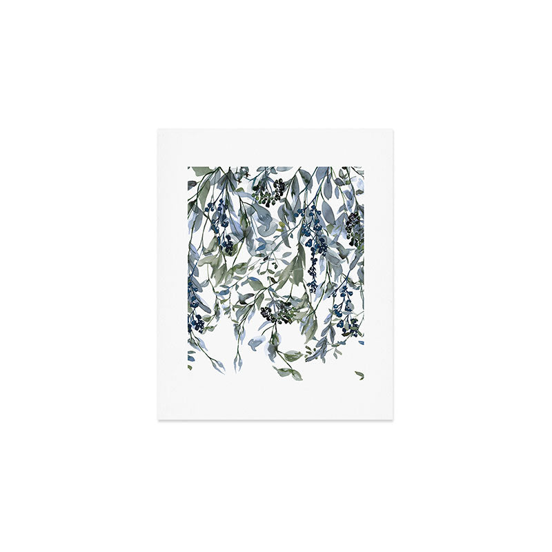 Watercolor Leaves Floral Prints Art Print Gallery Image 1