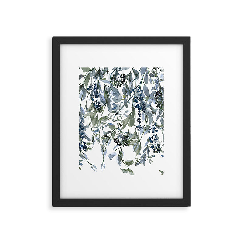 Watercolor Leaves Floral Prints Framed Art Print Gallery Image 6