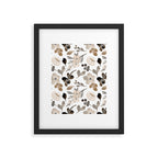 Watercolour Flowers Print, Neutral Tones, Digital Art Framed Art Print Gallery Image 6