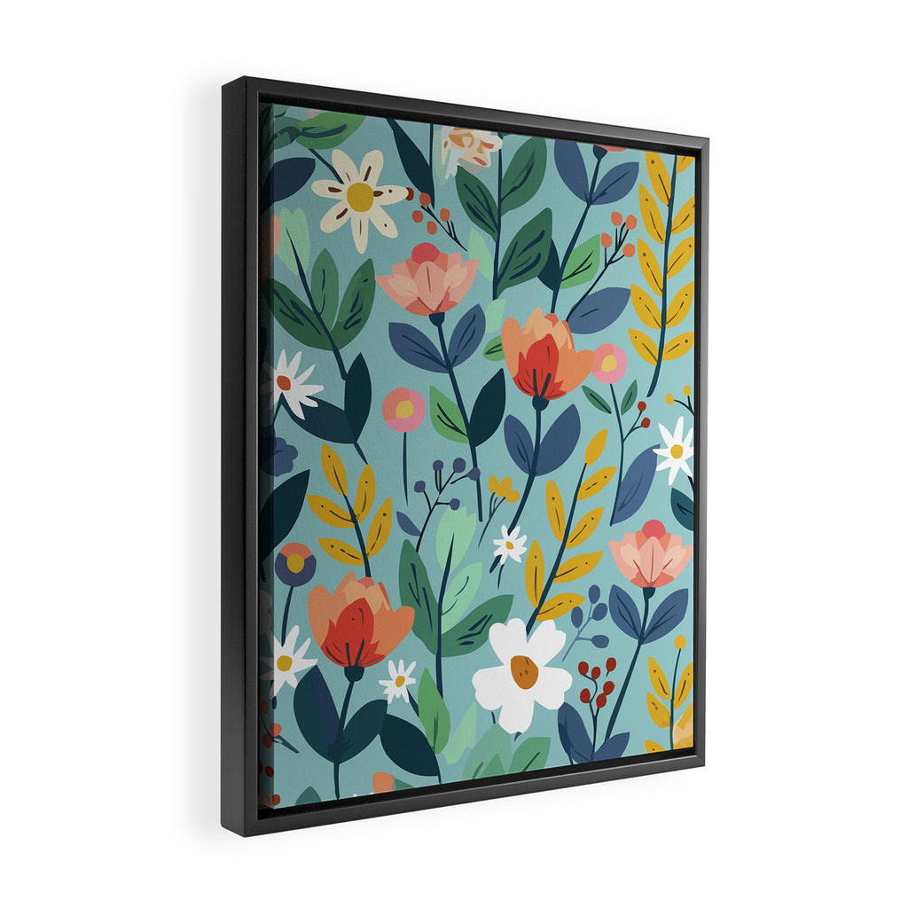 Whimsy Floral Infusion Framed Canvas Print Gallery Image 2