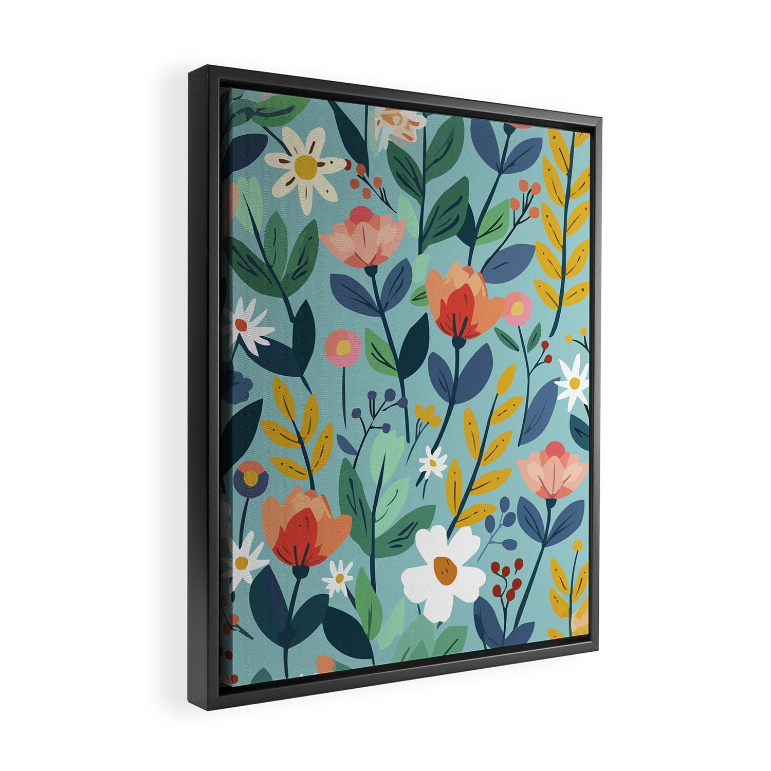 Whimsy Floral Infusion Framed Canvas Print Gallery Image 2