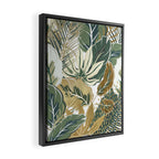 Wild Tropical Prints, Green and Gold Framed Canvas Print Gallery Image 2