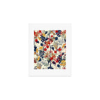 Wildflowers, Floral Prints, Red, Navy, Yellow Art Print Gallery Image 1
