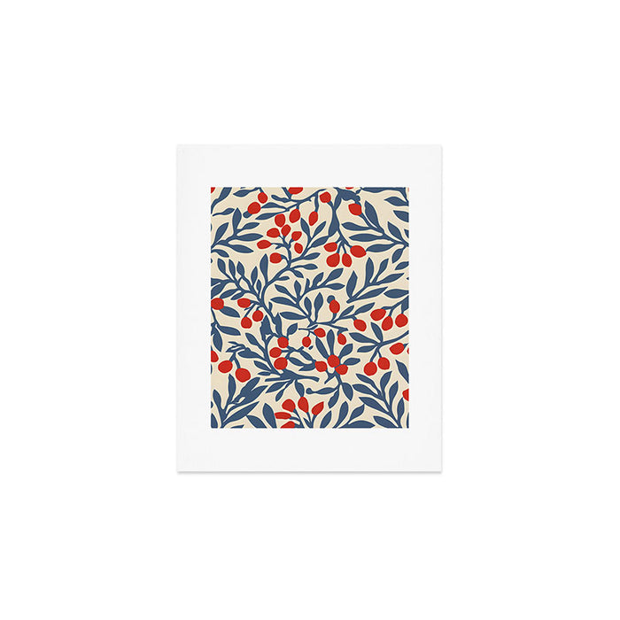 Winter Berries and Blue Art Print Gallery Image 1