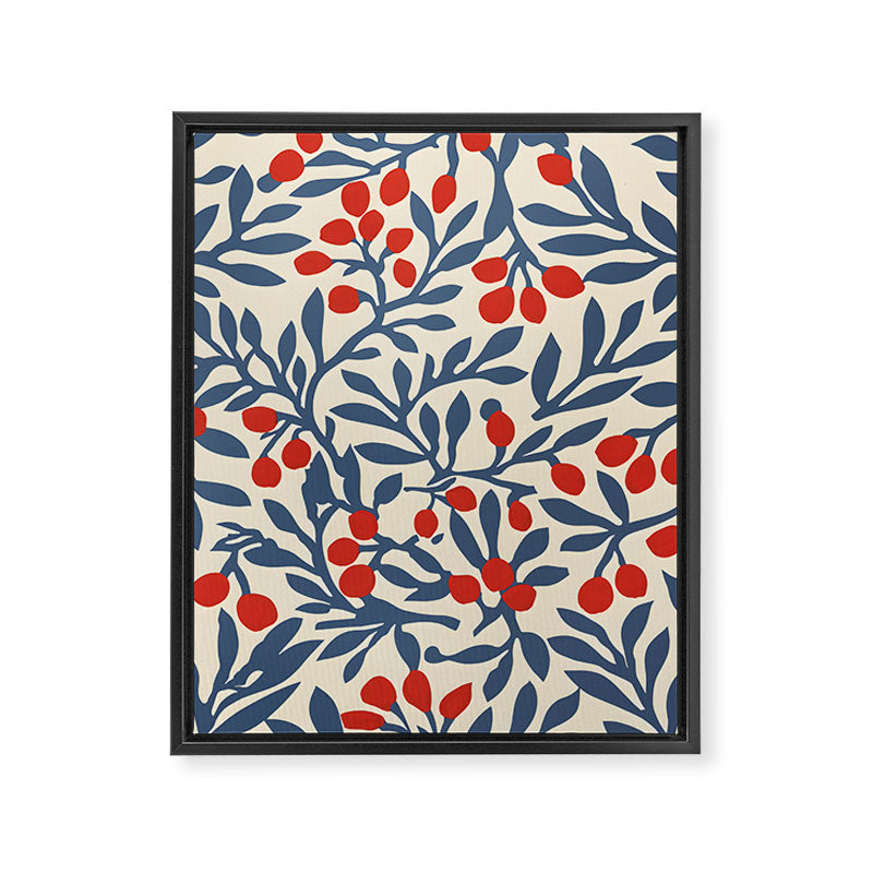 Winter Berries and Blue Framed Canvas Print Gallery Image 8