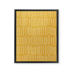 Yellow Abstract Line Art Framed Canvas Print Gallery Image 8