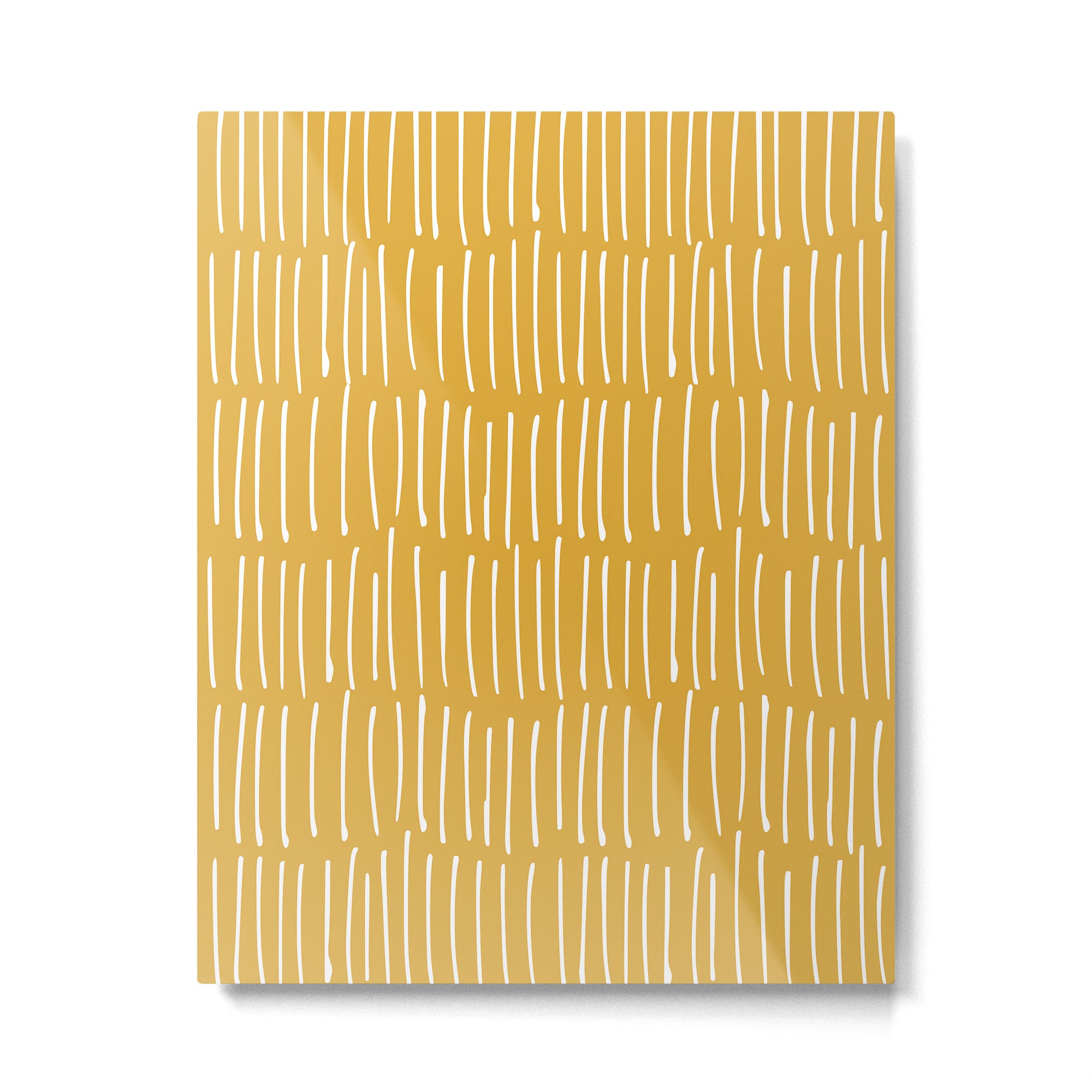 Yellow Abstract Line Art Metal Print Gallery Image 6