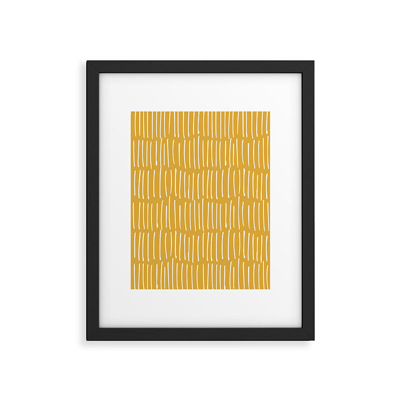 Yellow Abstract Line Art Framed Art Print Gallery Image 6