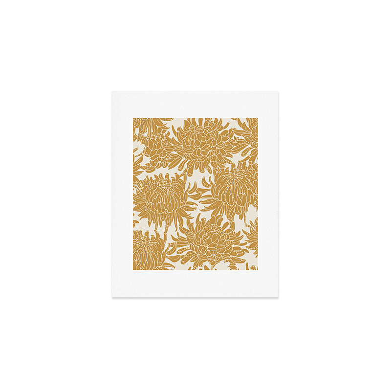 Yellow Chrysanthemums, Floral Art Print Gallery Image 1