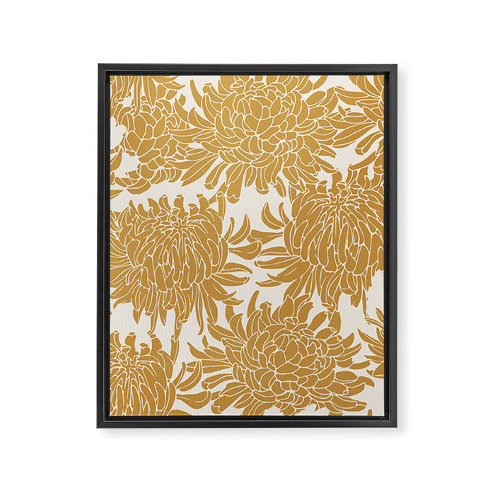 Yellow Chrysanthemums, Floral Framed Canvas Print Gallery Image 1