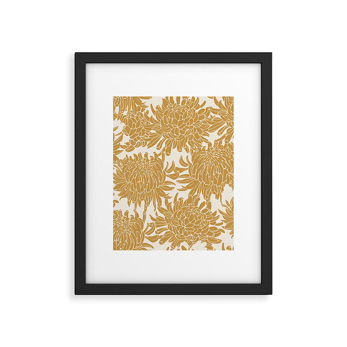 Yellow Chrysanthemums, Floral Framed Art Print Gallery Image 1