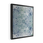 Yoga, Mandala, Green and Blue, Wall Art Boho Framed Canvas Print Gallery Image 2