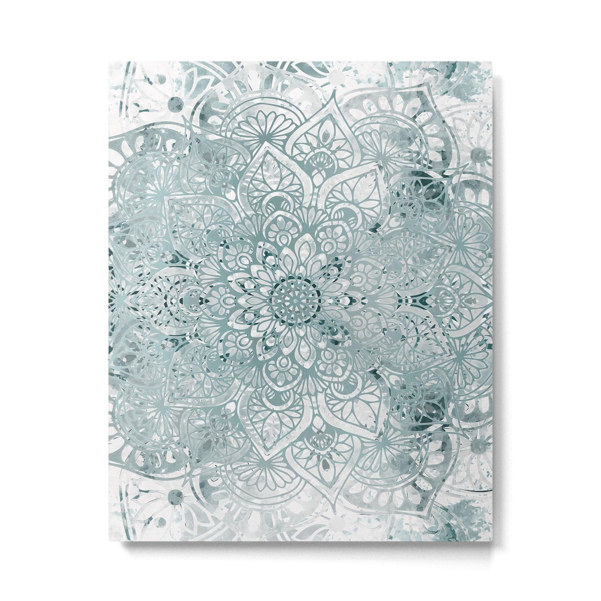 Yoga, Mandala, Prints Green, Wall Art Boho Metal Print Gallery Image 6