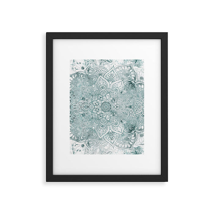 Yoga, Mandala, Prints Green, Wall Art Boho Framed Art Print Gallery Image 1
