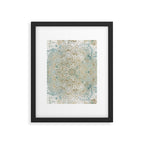 Yoga, Mandala, Teal and Gold, Wall Art Boho Framed Art Print Gallery Image 6