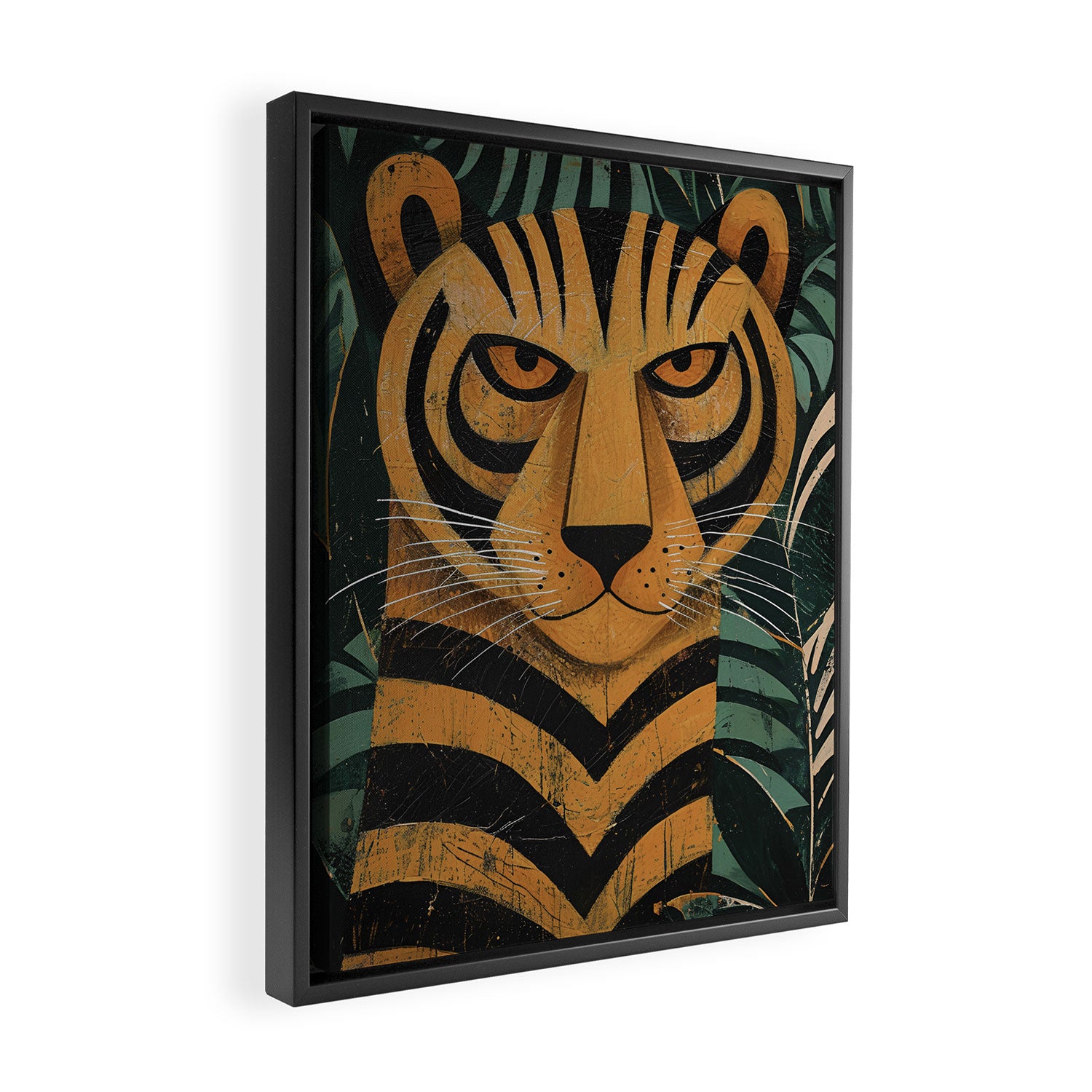Zireth Tiger Framed Canvas Print Gallery Image 2