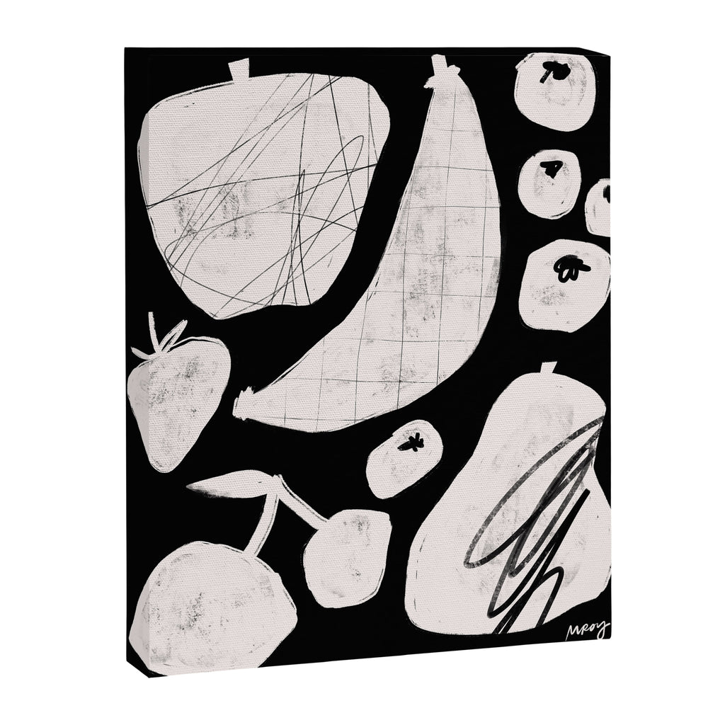 Abstract Fruit Black Canvas Print Gallery Image 6