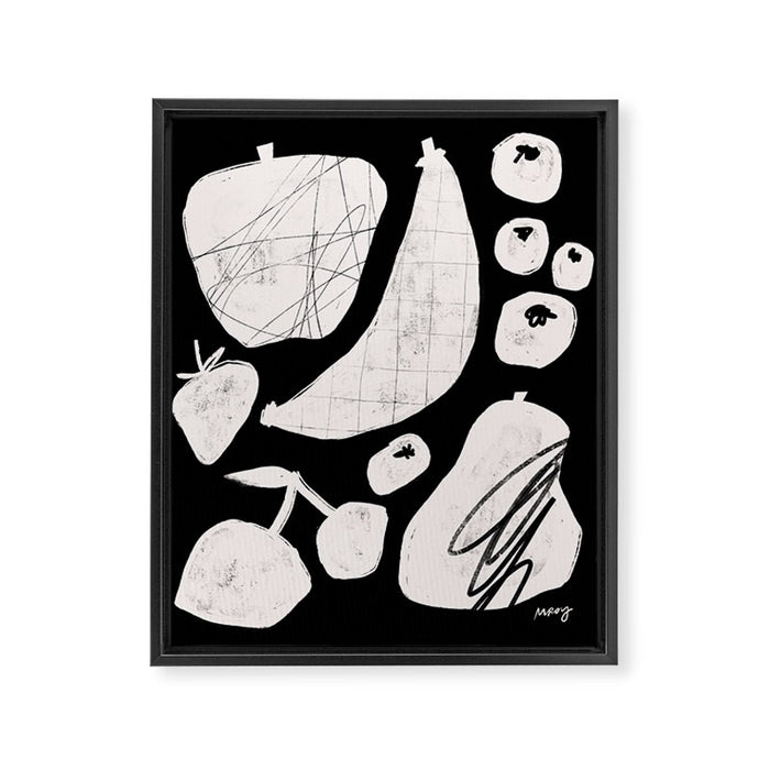 Abstract Fruit Black Framed Canvas Print Gallery Image 1