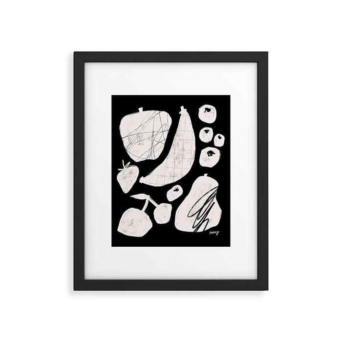 Abstract Fruit Black Framed Art Print Gallery Image 1