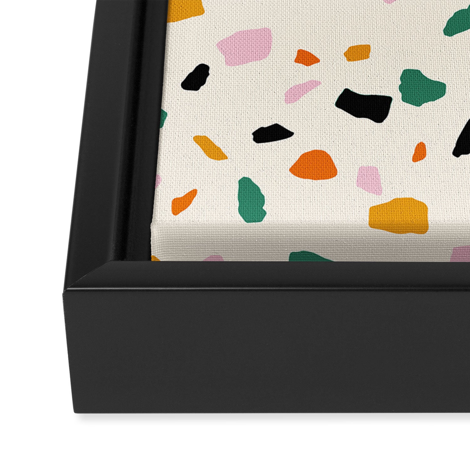 Harvest Terrazzo (Cream) Framed Canvas Print Gallery Image 3