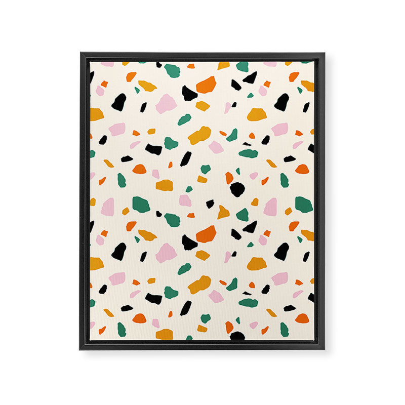 Harvest Terrazzo (Cream) Framed Canvas Print Gallery Image 8