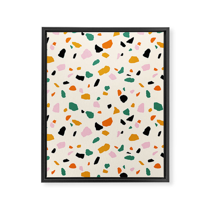 Harvest Terrazzo (Cream) Framed Canvas Print Gallery Image 1