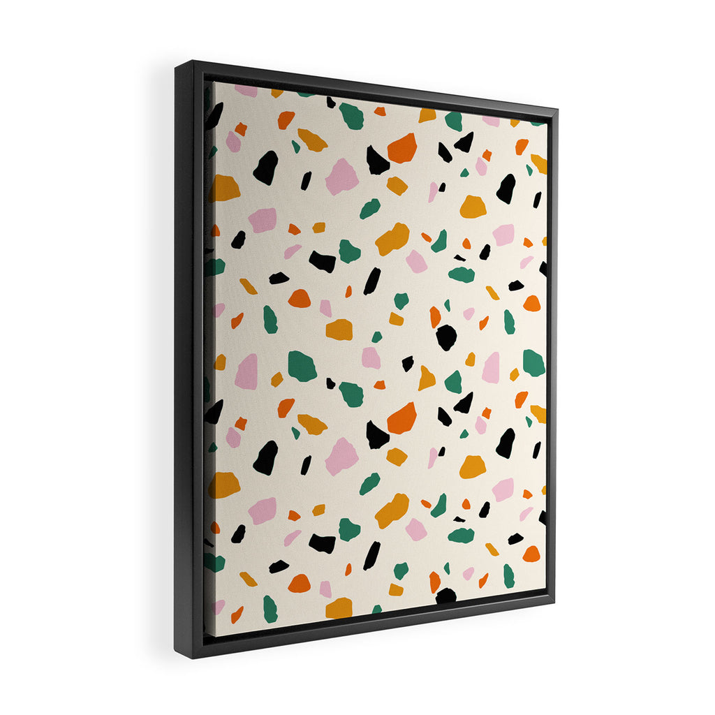 Harvest Terrazzo (Cream) Framed Canvas Print Gallery Image 2