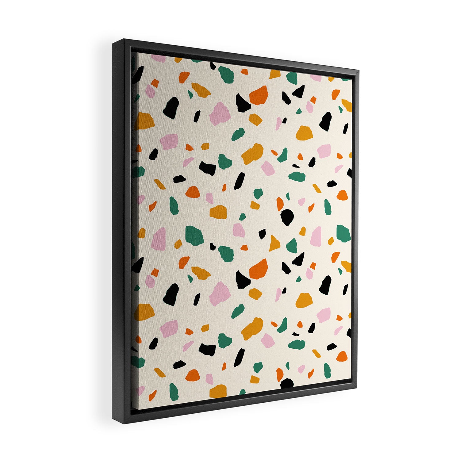 Harvest Terrazzo (Cream) Framed Canvas Print Gallery Image 2