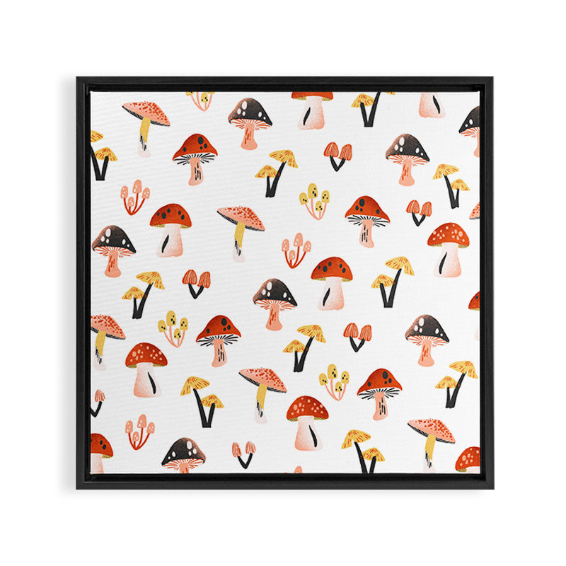 Mini Mushrooms Framed Canvas Print Gallery Image 3