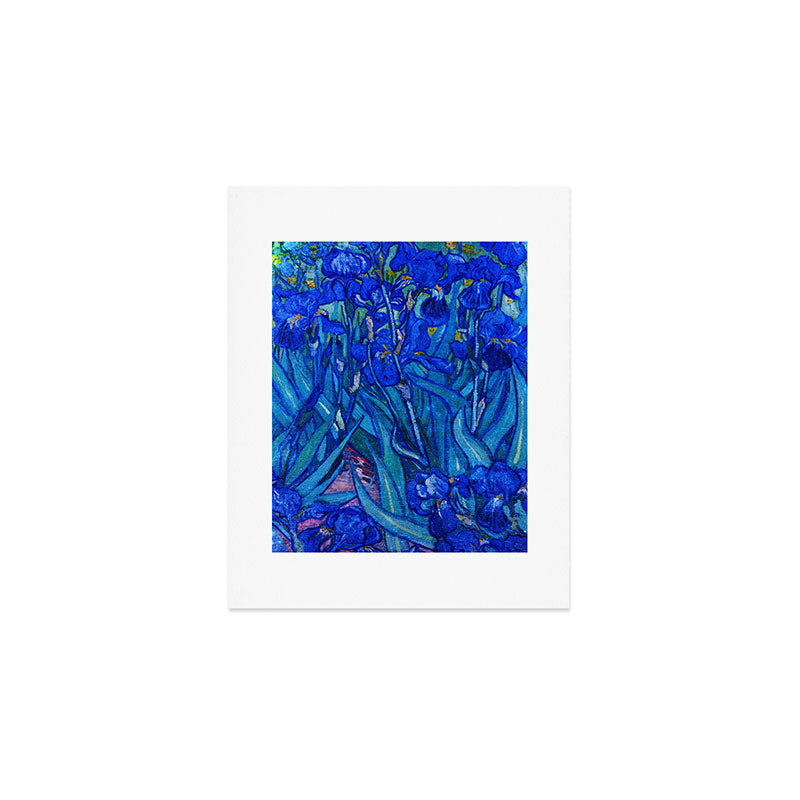 Van Gogh Irises in Indigo Art Print Gallery Image 1
