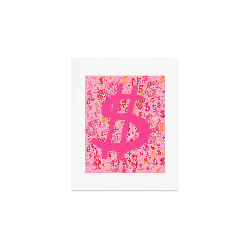 Pink Dollar Signs Art Print Gallery Image 1