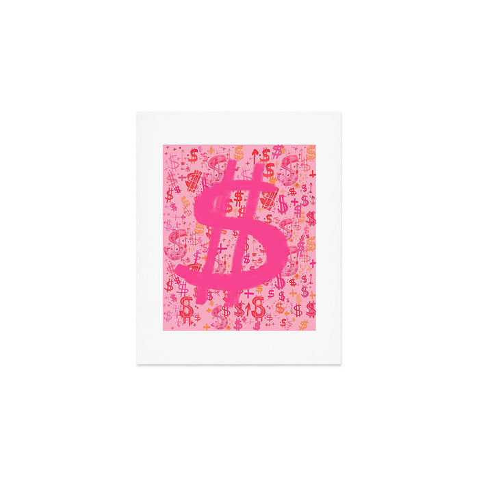 Pink Dollar Signs Art Print Gallery Image 1