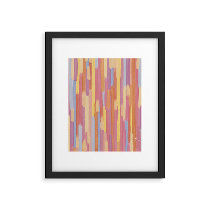 Acrylic Stripes Pattern Framed Art Print Gallery Image 6