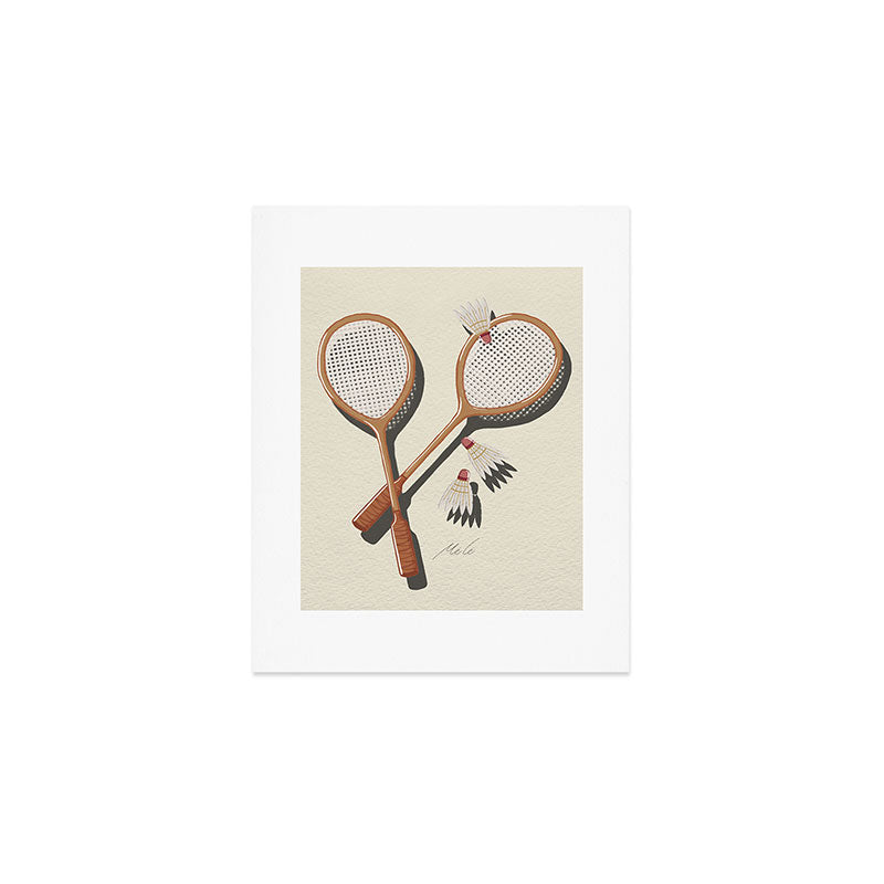 Badminton Retro Art Print Gallery Image 1