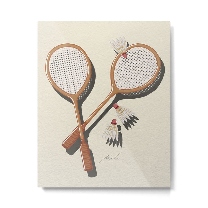 Badminton Retro Metal Print Gallery Image 1