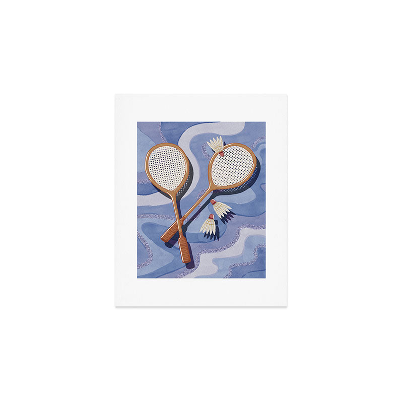 Badminton Retro Swirls Art Print Gallery Image 1
