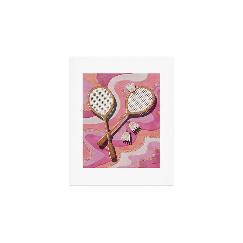 Badminton Retro Swirls Art Print Gallery Image 1