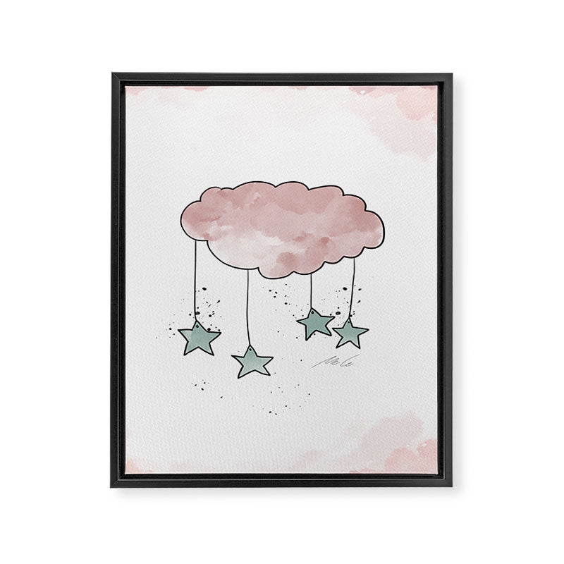 Cloud_Nursery Art_01 Framed Canvas Print Gallery Image 6