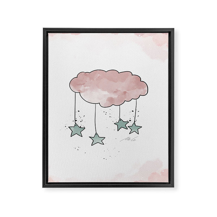 Cloud_Nursery Art_01 Framed Canvas Print Gallery Image 1