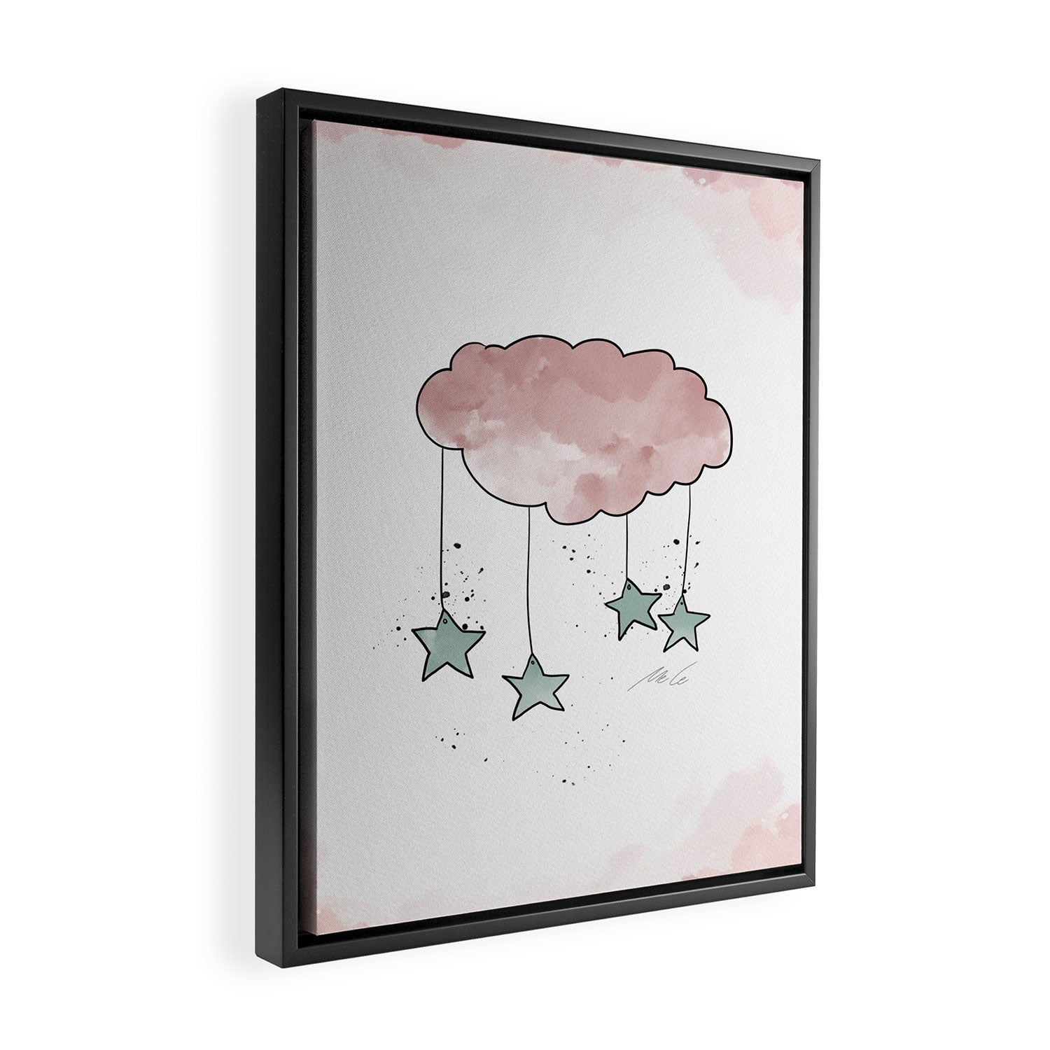 Cloud_Nursery Art_01 Framed Canvas Print Gallery Image 2