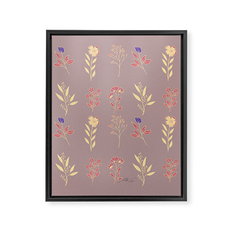 Flower Pattern_07 Framed Canvas Print