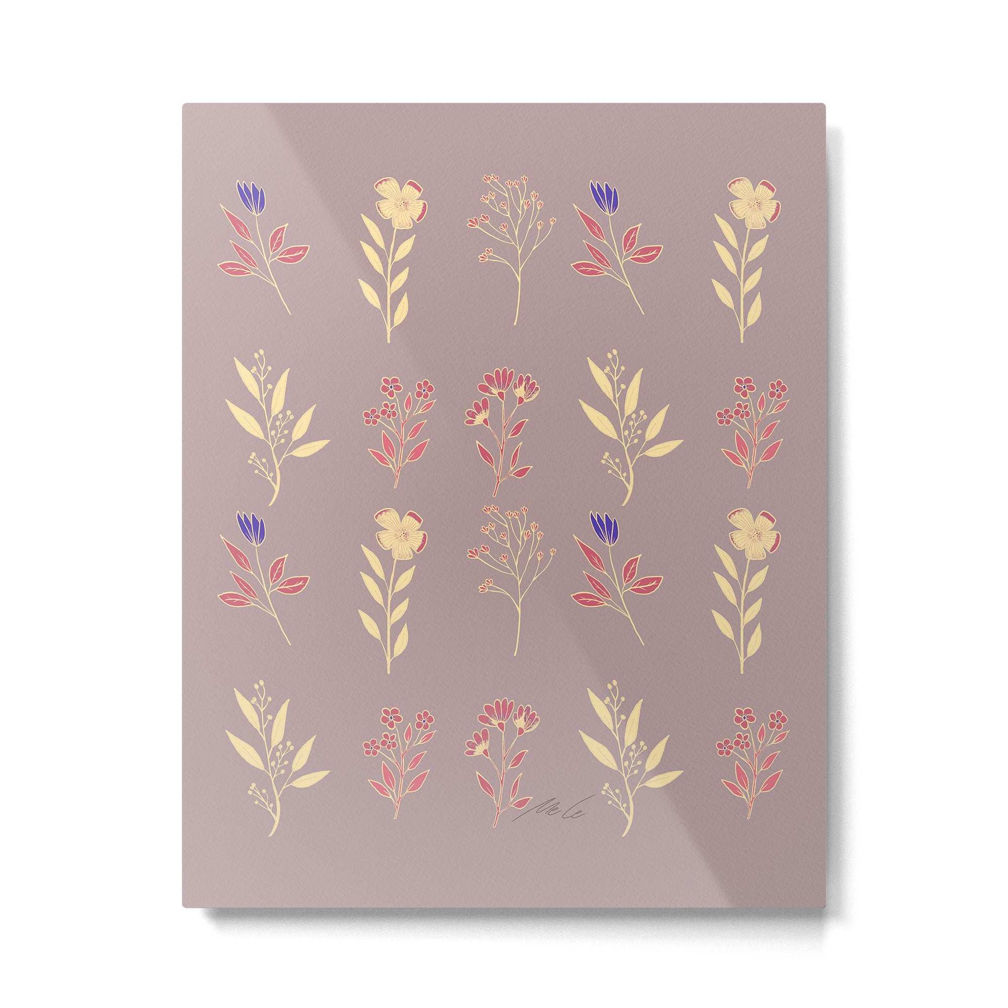 Flower Pattern_07 Metal Print Gallery Image 4