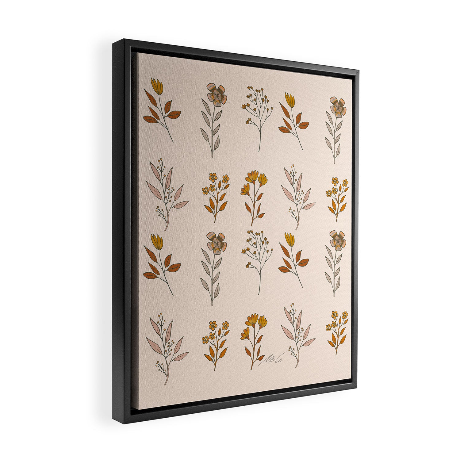Flower Pattern_16 Framed Canvas Print Gallery Image 2