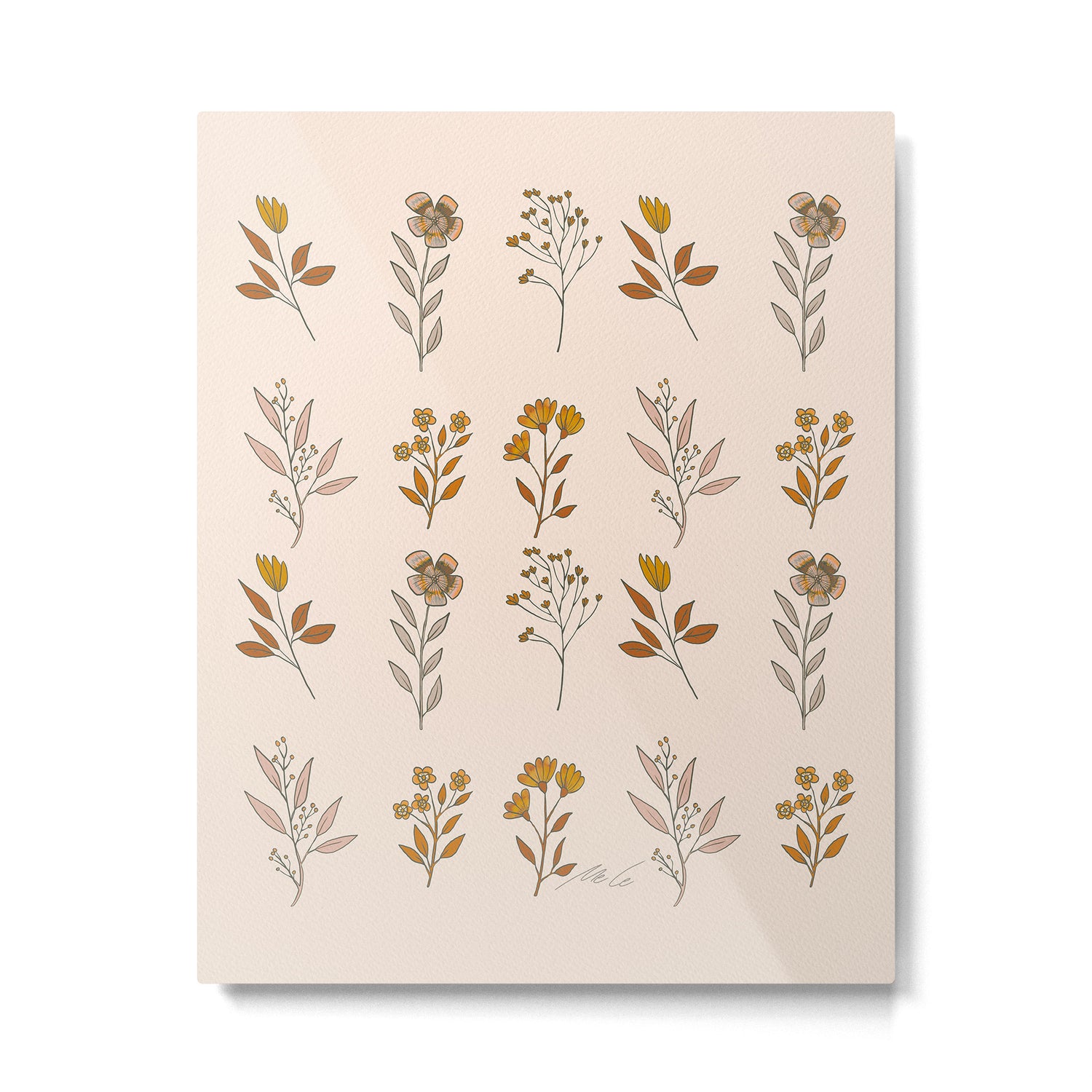 Flower Pattern_16 Metal Print Gallery Image 4