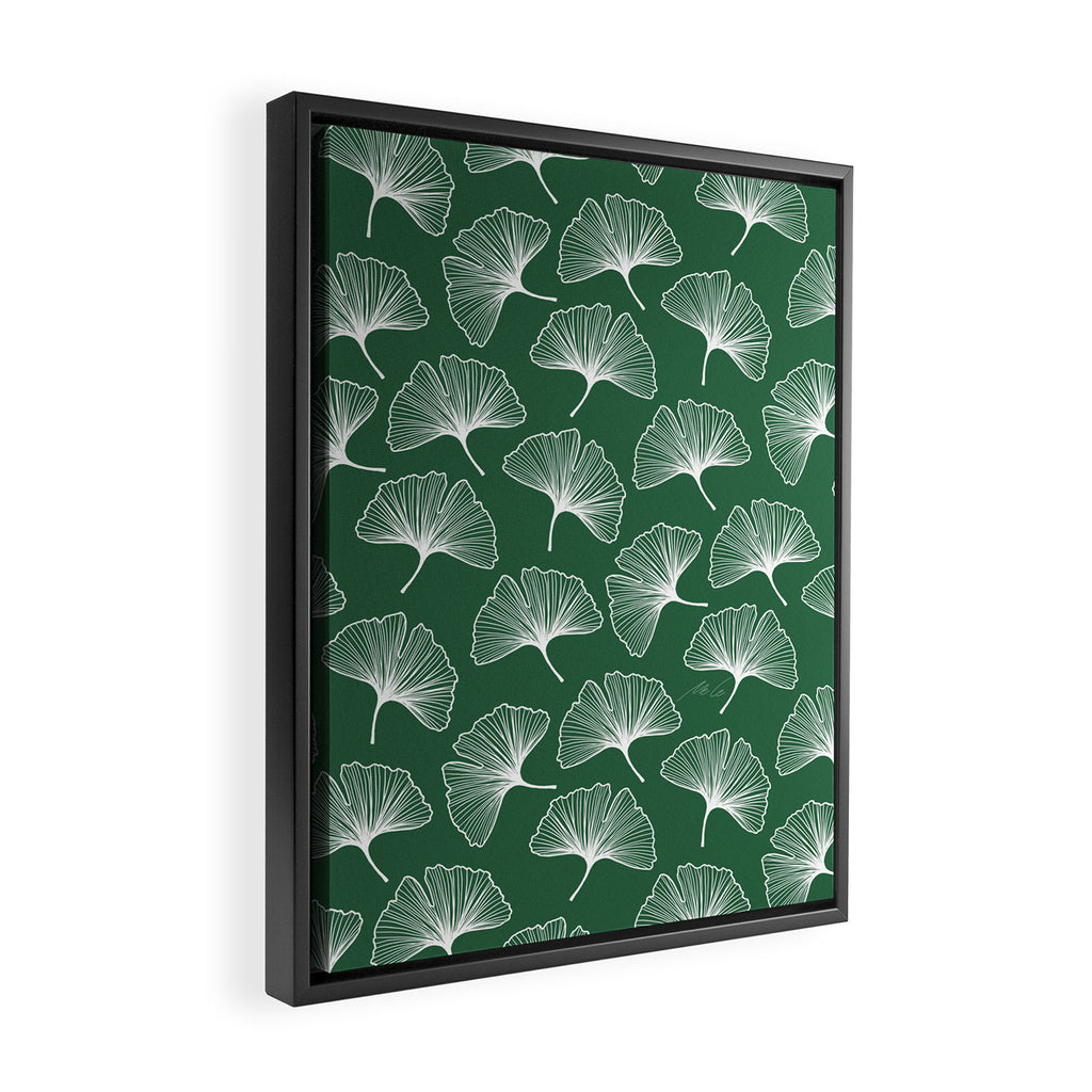 Ginkgo Leafs Pattern_21 Framed Canvas Print Gallery Image 2