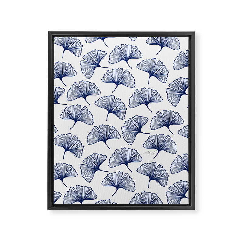 Ginkgo Leafs Pattern_42 Framed Canvas Print Gallery Image 8